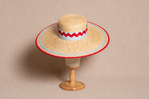 Canotier DIBLE ROJO/AZUL