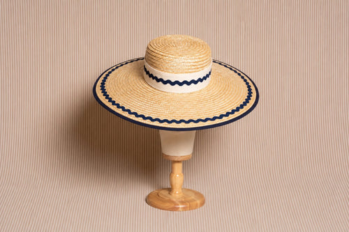 Canotier ZIG ZAG MARINO