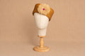 CASQUETE PILLBOX TOSTADO POMPÓN (Rosa)